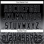 Custom Baseball Jersey - Personalized Gradient Lines in Black Gray 3D Pattern with Your Name and Number Personalized Black