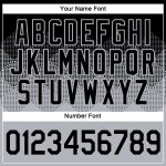 Custom Name Number Gradient T-Shirt with 3D Black Gray Square Pattern - Performance Apparel for Teams Personalized Black