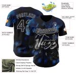 Custom Name and Number International Jazz Day Baseball Jersey, Personalized Black Gray 3D Pattern Design Personalized Black