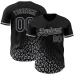 Custom Name and Number Leopard Print Baseball Jersey - Personalized Black Gray 3D Pattern Fashion Team Apparel Personalized