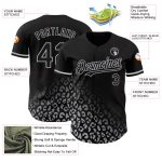 Custom Name and Number Leopard Print Baseball Jersey - Personalized Black Gray 3D Pattern Fashion Team Apparel Personalized