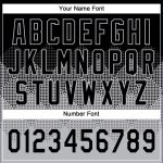 Custom Name and Number Unisex Softball Jersey - 3D Black Gray Gradient Square Pattern, Two-Button Design Personalized Black