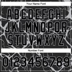 Custom Black Gray 3D Abstract Network Varsity Letterman Bomber Jacket Full-Snap Personalized Black Gray Abstract Network