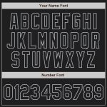 Personalized Authentic Baseball Jersey - Black Gray Customizable Sportswear Personalized Black Gray Authentic Baseball Jersey