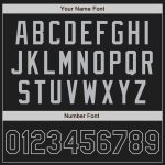 Custom Baseball Jersey with Personalized Name and Number - Black Gray Authentic Team Jersey Personalized Black Gray Authentic