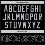 Customizable Throwback Baseball Jersey for Team - Personalized Black Gray with Name and Number Personalized Black Gray Authentic