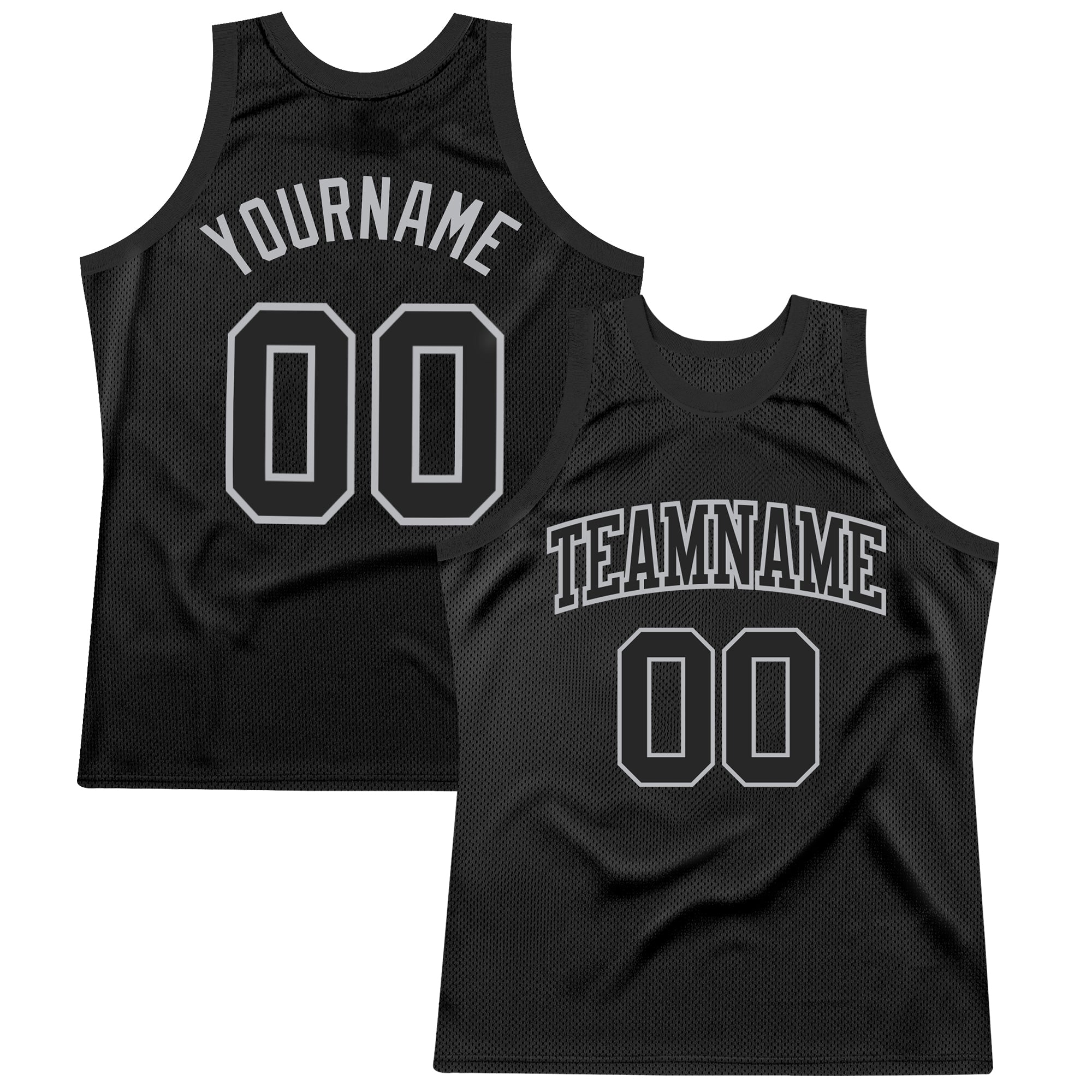 Custom Name Number Black Gray Basketball Jersey Personalized Authentic Throwback Personalized Black Gray Authentic Throwback