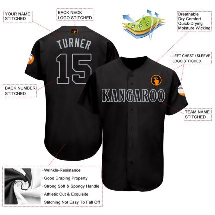 Customizable Black and Gray Baseball Jersey for Personalized Style Personalized Black Gray Baseball Jersey