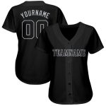 Customizable Black and Gray Baseball Jersey for Personalized Style Personalized Black Gray Baseball Jersey