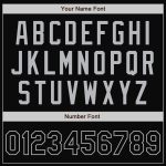 Custom Name Number Varsity Jacket Black Gray Bomber Full-Snap Letterman for Teams Personalized Black Gray Bomber Full-Snap