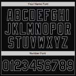 Custom Two Tone Varsity Letterman Jacket with Name and Number - Personalized Black Gray Full-Snap Bomber Personalized Black
