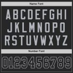 Personalized Black Gray Throwback Football Jersey - Custom Mesh Design Personalized Black Gray Mesh Throwback Football Jersey