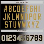 Personalized Gradient Baseball Jersey in Black Gray and Old Gold - Fashion Sportswear Personalized Black Gray-Old Gold Gradient