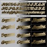 Custom Name and Number Unisex Softball Jersey in Black Gray Old Gold Gradient - Fashion Two-Button Design Personalized Black