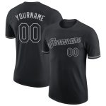 Personalized Performance T-Shirt in Black Gray for Men and Women Personalized Black Gray Performance T-Shirt