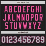 Custom Name and Number Baseball Jersey - Personalized Black Gray-Pink Authentic Design Personalized Black Gray-Pink Authentic
