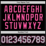 Custom Name and Number Personalized Authentic Baseball Jersey in Black Gray-Pink Mesh Personalized Black Gray-Pink Mesh Authentic