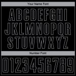 Custom Name Number Soccer Jersey Personalized Black Gray Pinstripe Fade Fashion Uniform Personalized Black Gray Pinstripe
