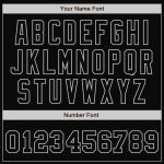 Personalized Gray Black Pinstripe Varsity Letterman Bomber Jacket Full-Snap Personalized Black Gray Pinstripe Gray Bomber