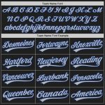 Personalized Black Gray Pinstripe Baseball Jersey - Custom Gray-Royal Team Jersey Personalized Black Gray Pinstripe Gray-Royal
