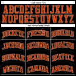 Personalized Basketball Jersey - Black Gray Pinstripe with Orange-Gray Accents Personalized Black Gray Pinstripe Orange-Gray