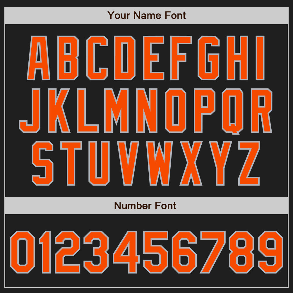 Personalized Black Gray Pinstripe Orange Two-Button Unisex Softball Jersey Team Custom Name and Number Custom Softball Jersey Unisex Personalized Black Gray Pinstripe Orange Two-Button with Name and Number Personalized Black - Image 5