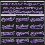 Personalized Purple Black Gray Pinstripe Baseball Jersey for Men and Women Personalized Black Gray Pinstripe Purple Baseball