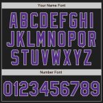 Personalized Purple Black Gray Pinstripe Baseball Jersey for Men and Women Personalized Black Gray Pinstripe Purple Baseball