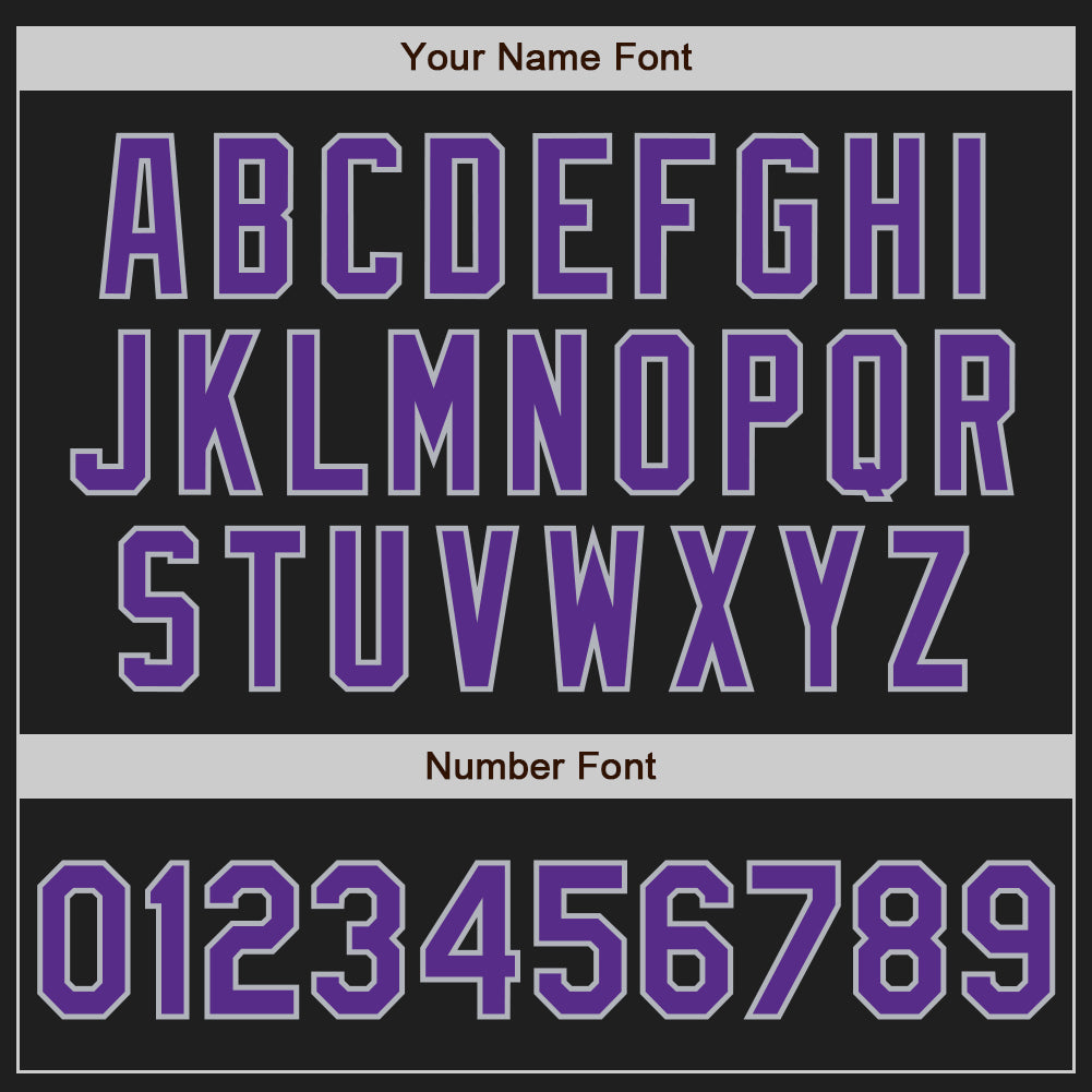 Personalized Black Gray Pinstripe Purple Two-Button Unisex Softball Jersey Team Custom Name and Number Custom Name and Number Unisex Softball Jersey - Black Gray Pinstripe Two-Button Purple Design Personalized Black Gray Pinstripe - Image 5