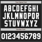 Personalized Black Gray Baseball Jersey with Pinstripes - Authentic Design Personalized Black Gray Pinstripe White Authentic