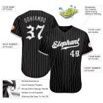 Custom Softball Jersey - Personalized Black Gray Pinstripe with Name & Number, Authentic Team Apparel Personalized Black