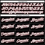 Personalized Black Gray Pinstripe Baseball Jersey with Red Accents Personalized Black Gray Pinstripe White-Red Baseball Jersey