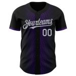 Custom 3D Geometric Shapes Black Gray Purple Baseball Jersey for Men Personalized Black Gray-Purple 3D Geometric Shapes Baseball