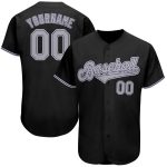 Personalized Black Gray Purple Baseball Jersey - Authentic Custom Team Gear Personalized Black Gray-Purple Authentic Baseball