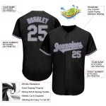 Personalized Black Gray Purple Baseball Jersey - Authentic Custom Team Gear Personalized Black Gray-Purple Authentic Baseball
