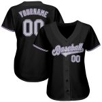 Personalized Black Gray Purple Baseball Jersey - Authentic Custom Team Gear Personalized Black Gray-Purple Authentic Baseball