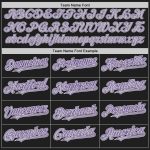 Custom Name and Number Personalized Baseball Jersey in Black Gray-Purple Raglan Sleeves Personalized Black Gray-Purple Authentic