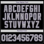 Custom Baseball Jersey in Black Gray-Purple - Personalized Design, Size 3 Personalized Black Gray-Purple Baseball Jersey