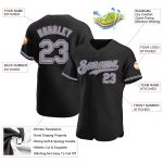 Custom Baseball Jersey in Black Gray-Purple - Personalized Design, Size 3 Personalized Black Gray-Purple Baseball Jersey