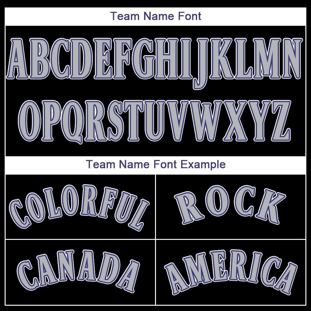 Personalized Black Gray-Purple Baseball Jersey Custom Black Gray Purple Baseball Jersey for Men and Women Personalized Black Gray-Purple Baseball Jersey - Image 4