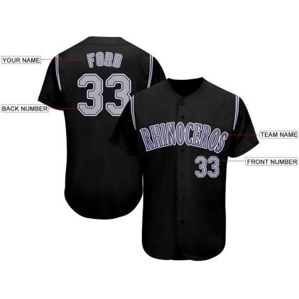Custom Black Gray Purple Baseball Jersey for Men and Women Personalized Black Gray-Purple Baseball Jersey