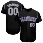 Custom Black Gray Purple Baseball Jersey for Men and Women Personalized Black Gray-Purple Baseball Jersey