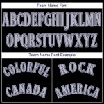 Custom Name and Number Personalized Black Gray Purple Baseball Jersey Personalized Black Gray-Purple Baseball Jersey Team