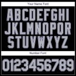 Custom Name and Number Personalized Black Gray Purple Baseball Jersey Personalized Black Gray-Purple Baseball Jersey Team