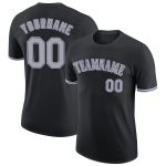 Custom black, gray and purple performance t-shirt