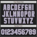 Personalized Baseball Jersey Black Gray-Purple Raglan Sleeves for Men and Women Personalized Black Gray-Purple Raglan Sleeves
