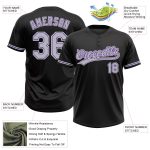 Personalized Unisex Softball Jersey - Black Gray-Purple Two-Button Design Personalized Black Gray-Purple Two-Button Unisex