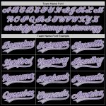 Personalized Unisex Softball Jersey - Black Gray-Purple Two-Button Design Personalized Black Gray-Purple Two-Button Unisex