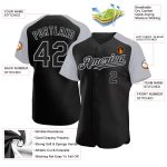 Personalized Baseball Jersey Black Gray Raglan Sleeves for Men and Women Personalized Black Gray Raglan Sleeves Baseball