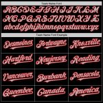 Personalized Baseball Jersey in Black Gray Red Colors with Arm Shapes Personalized Black Gray-Red 3 Colors Arm Shapes Baseball